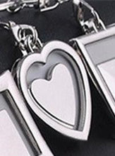 Load image into Gallery viewer, Silver Photo Key Chain- Heart