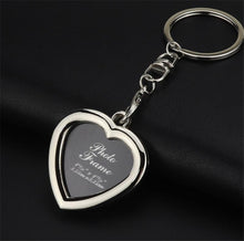 Load image into Gallery viewer, Silver Photo Key Chain- Heart