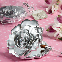 Load image into Gallery viewer, SILVER REALISTIC ROSE DESIGN MIRROR COMPACT