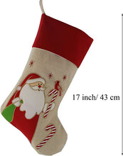 Load image into Gallery viewer, Linen Stocking - Santa