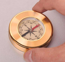 Load image into Gallery viewer, Golden Brass Compass | Buy compass online in canada | Buy compass online Calgary | Gift store in Calgary | Gift shop in Calgary | Graduation gifts online Canada