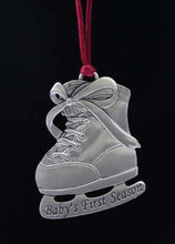 Load image into Gallery viewer, Winnipeg Jets skate Ornament Pewter- Baby's first Season
