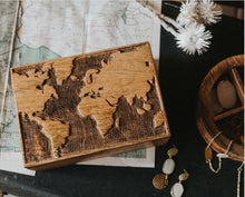 Load image into Gallery viewer, World Map Jewelry Box- Mango Wood