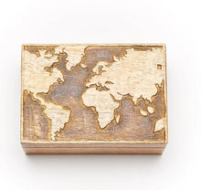 Load image into Gallery viewer, World Map Jewelry Box- Mango Wood