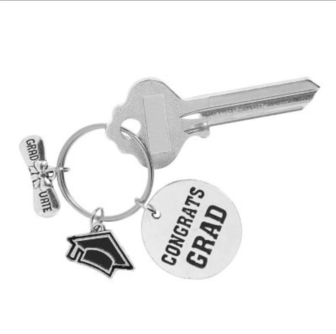 Congrats Grad Keychain – Embroidery and Engraving Concepts