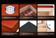 Load image into Gallery viewer, Cigar Humidor- Rose wood box with Hygrometer
