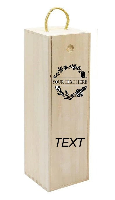 Monogram Wooden Wine Box