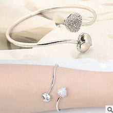 Load image into Gallery viewer, Love Heart Cuff Rhinestone Bangle Bracelet | bracelets online canada | online bracelets online buy in Canada
