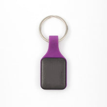 Load image into Gallery viewer, Square Keychain - Purple on Black engravable
