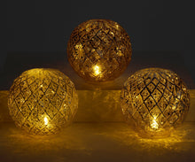 Load image into Gallery viewer, gold glass orb
