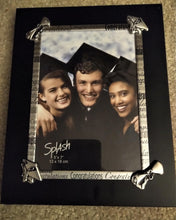 Load image into Gallery viewer, 5x7 Black and Silver Graduation Frame with Corner Icons
