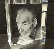 Load image into Gallery viewer, 3 D Crystal Photo Urn / Candles
