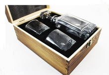 Load image into Gallery viewer, 3 PC DECANTER SET WITH 2 GLASSES AND WOODEN BOX
