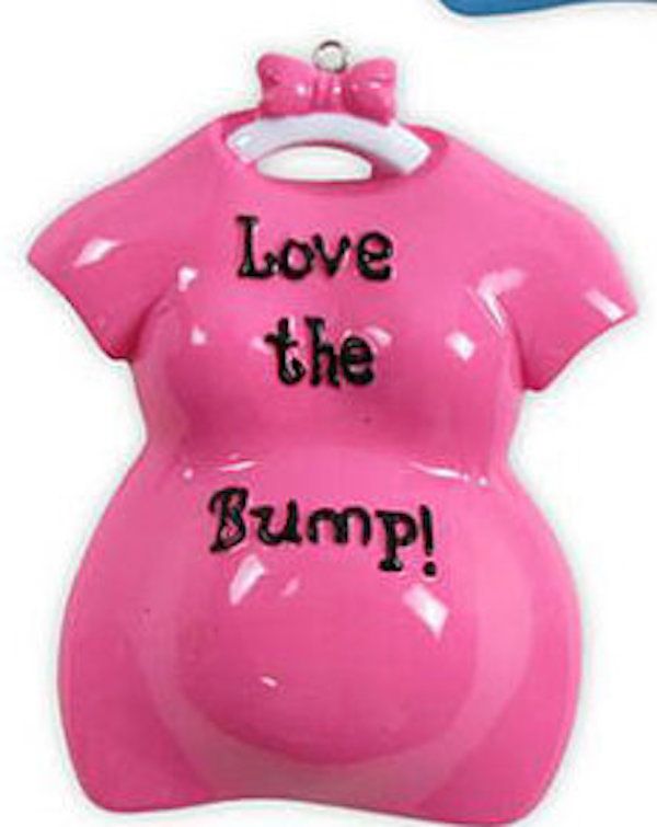 love your bump pink ornament