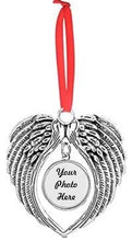 Load image into Gallery viewer, Custom Photo Angel Wings Ornament |  Xmas gifts Canada | Xmas gifts Winnipeg |  Customized gifts online Canada | Engraver in Winnipeg | Engraver in Canada | Customized gifts in Canada | Customized gifts in Winnipeg | Gift shop in Canada | Gift shop in Winnipeg | Engraving items in Canada
