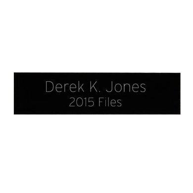 black aluminum name plate for trophy