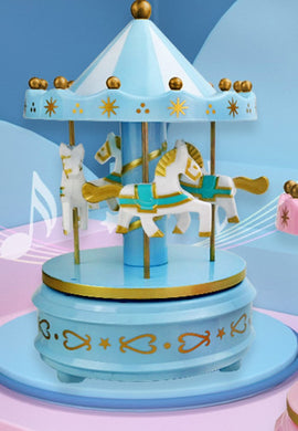 blue musical carousel horse 
