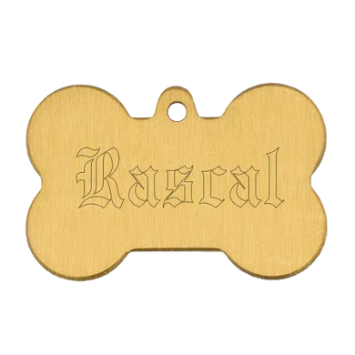 brass bone pet tag engravable in Canada