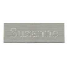 Load image into Gallery viewer, pewter tone name plate engravable in Canada

