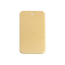 Load image into Gallery viewer, Brass Rectangle Plate 1 1/16&#39; x 2&quot; with 5/32 hole
