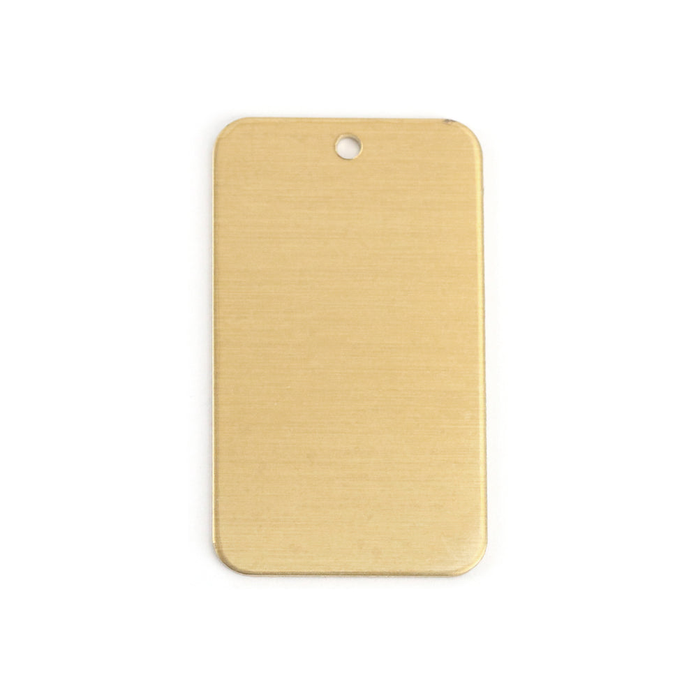 Brass Rectangle Plate 1 1/16' x 2