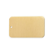 Load image into Gallery viewer, Brass Rectangle Plate 1 1/16&#39; x 2&quot; with 5/32 hole
