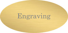 Load image into Gallery viewer, Brushed Gold Aluminum Oval Plate 1 1/2 x 3
