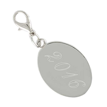Load image into Gallery viewer, Oval Silver Charm
