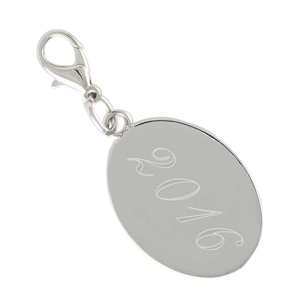 Oval Silver Charm