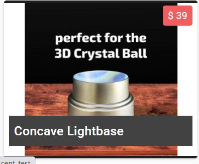 Concave LED Base for 3 D Crystal Ball