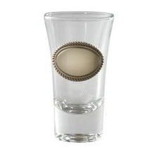 Load image into Gallery viewer, Cordial With Pewter Plate Shot Glass
