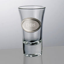 Load image into Gallery viewer, Cordial With Pewter Plate Shot Glass
