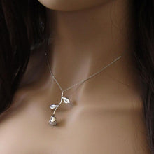 Load image into Gallery viewer, delicate rose necklace 
