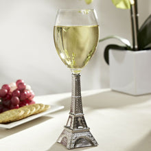 Load image into Gallery viewer, SILVER EIFFEL TOWER WINE GLASS
