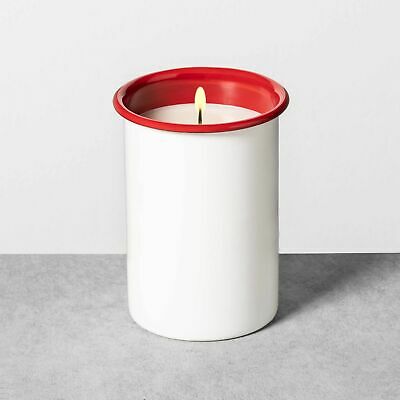 Enamelware Red Candle