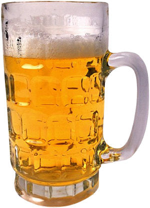 Tall Square Brick Pattern Glass Mug