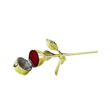 Load image into Gallery viewer, Gold Long Stem Rose Ring Box
