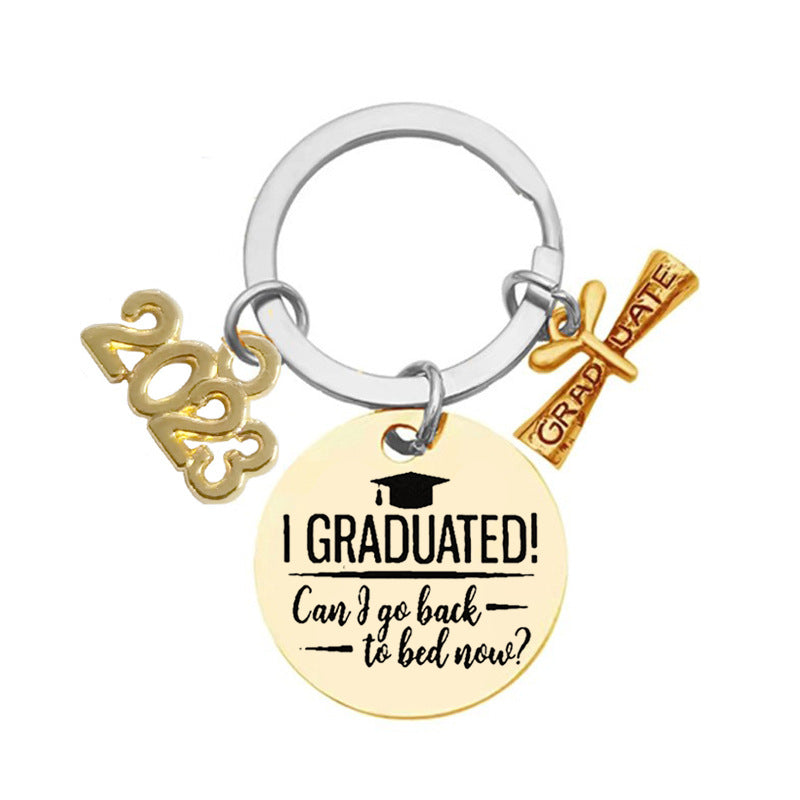 Graduation Keychain- I did it, can I go back to bed?