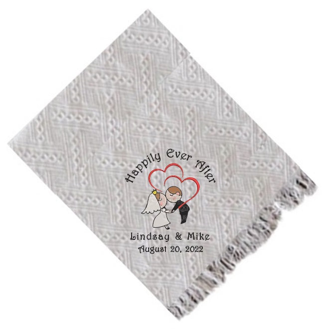 Wedding Double Heart Antique Throw | Vintage Wedding Blanket | Romantic Anniversary Gift | Elegant Heart Design | Ivory Lace Throw | Timeless Wedding Decor | Classic Love Symbol | Embroidered Heart Throw | Heirloom Quality Blanket | Wedding Keepsake Accessory