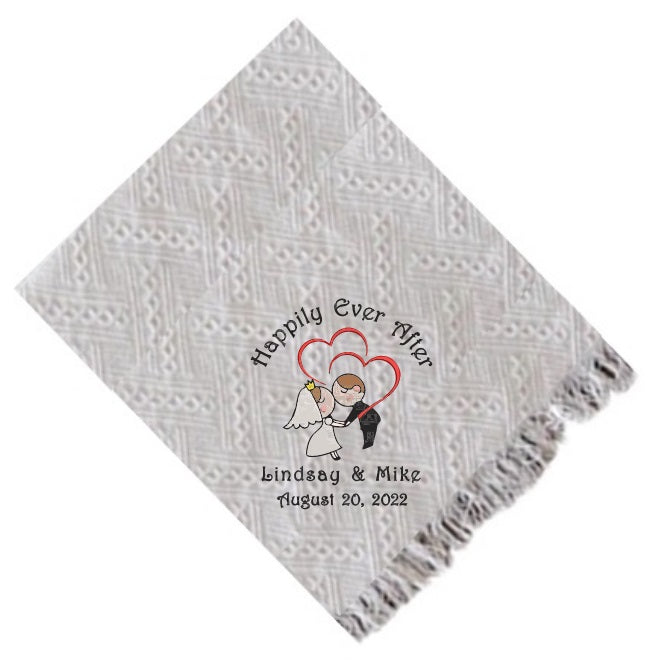 Wedding Happily Ever After Antique Throw