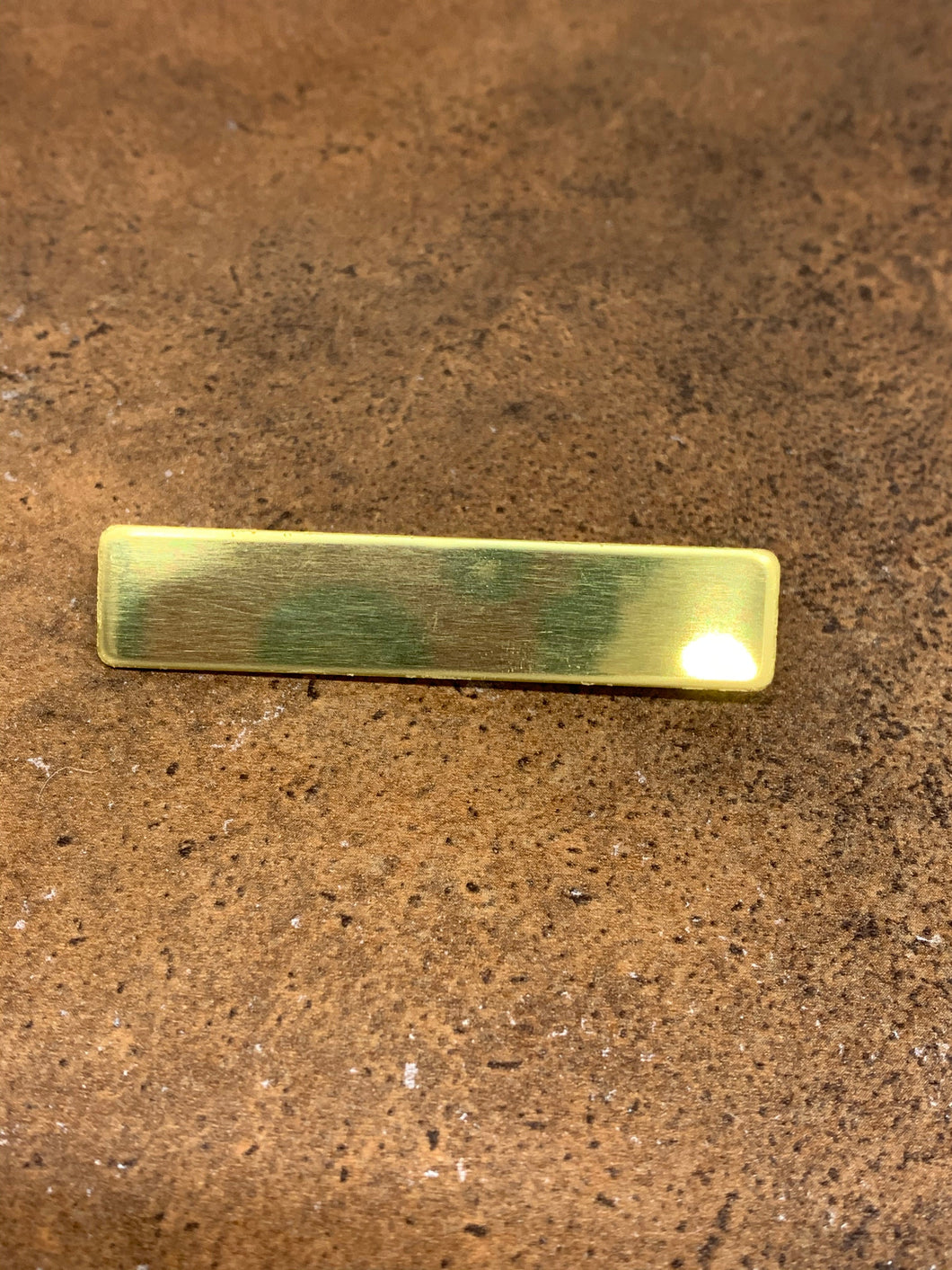 Aluminum Pin Back in Gold 2 1/4