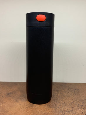 black coated water bottle