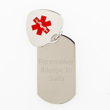 Load image into Gallery viewer, Medical Alert Dog Tag engravable
