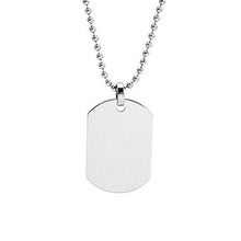 Load image into Gallery viewer, Medical Alert Pendant Necklace- Dog Tag Stainless Steel
