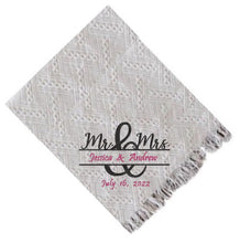 Load image into Gallery viewer, Wedding Mr &amp; Mrs Antique Throw , wedding gifts online, wedding gifts online Canada, wedding gifts online Winnipeg, Buy wedding gifts, buy wedding gifts online in Canada
