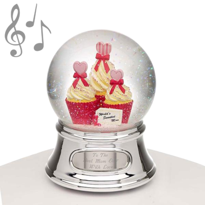 Musical Water Globe - Mom and Cupcakes | Gift store in Canada | Gift store in Winnipeg | Online gift shop in Winnipeg | Xmas gift shop in Canada