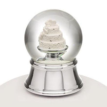 Load image into Gallery viewer, Musical Water Globe - Wedding Cake | Wedding cakes online | Wedding cakes online Canada | Wedding cakes online Winnipeg, | Online musical water globe, water globes online, wedding gifts online Winnipeg | Musical Water Globe - Wedding Cake | Musical water globe wedding cake | Wedding cake water globe | Musical wedding cake decoration | Wedding cake figurine with water globe | Musical water globe centerpiece | Wedding cake musical decoration
