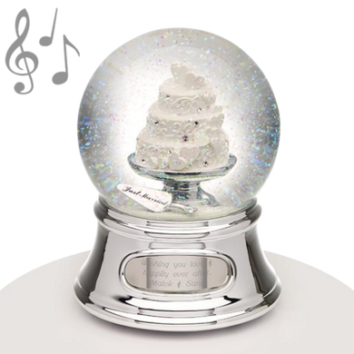 Musical Water Globe - Wedding Cake | Wedding cakes online | Wedding cakes online Canada | Wedding cakes online Winnipeg, | Online musical water globe, water globes online, wedding gifts online Winnipeg | Musical Water Globe - Wedding Cake | Musical water globe wedding cake | Wedding cake water globe | Musical wedding cake decoration | Wedding cake figurine with water globe | Musical water globe centerpiece | Wedding cake musical decoration