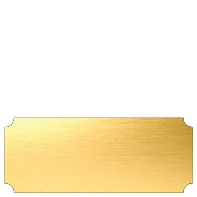Name Plate Gold Brass 2.5 x 1