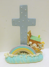 Load image into Gallery viewer, Baby&#39;s Christening Blue Noah Ark Figurine
